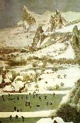 Pieter Bruegel detalj fran jagarna i snon,januari oil painting